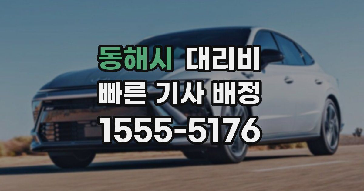 동해시 대리운전 가격