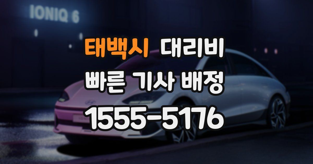 태백시 대리운전 가격