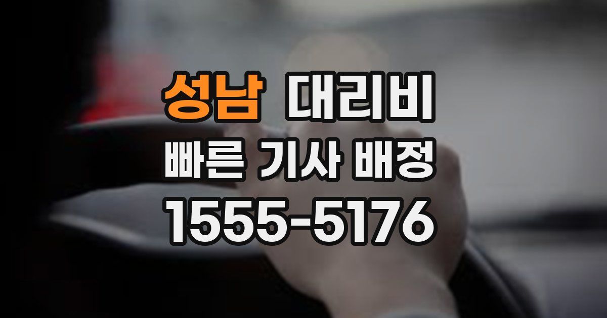 성남 대리운전 가격