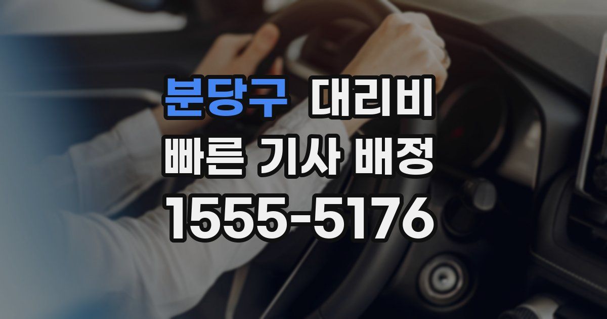 분당구 대리운전 가격