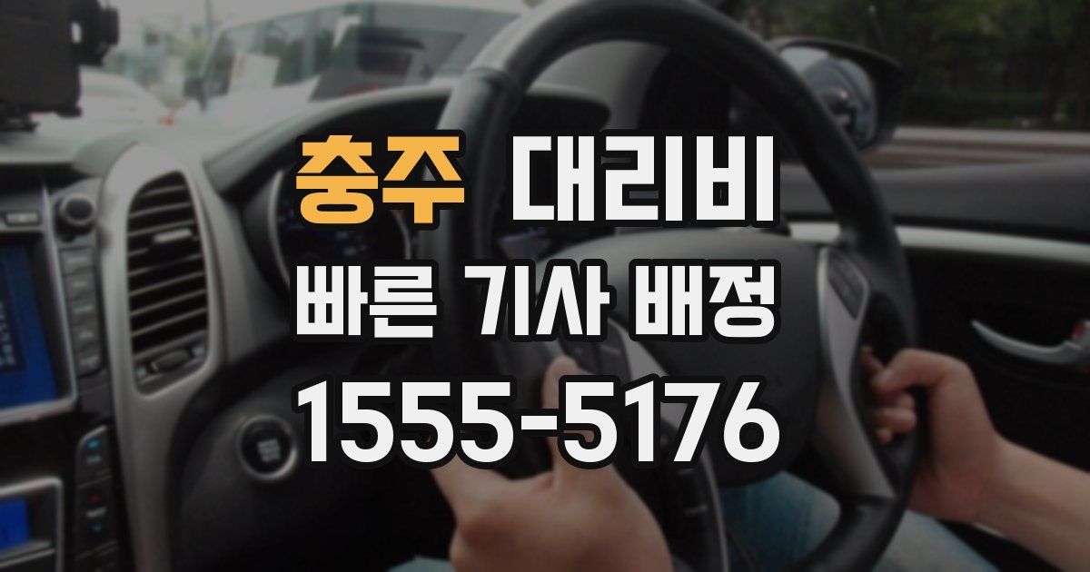충주 대리운전 가격