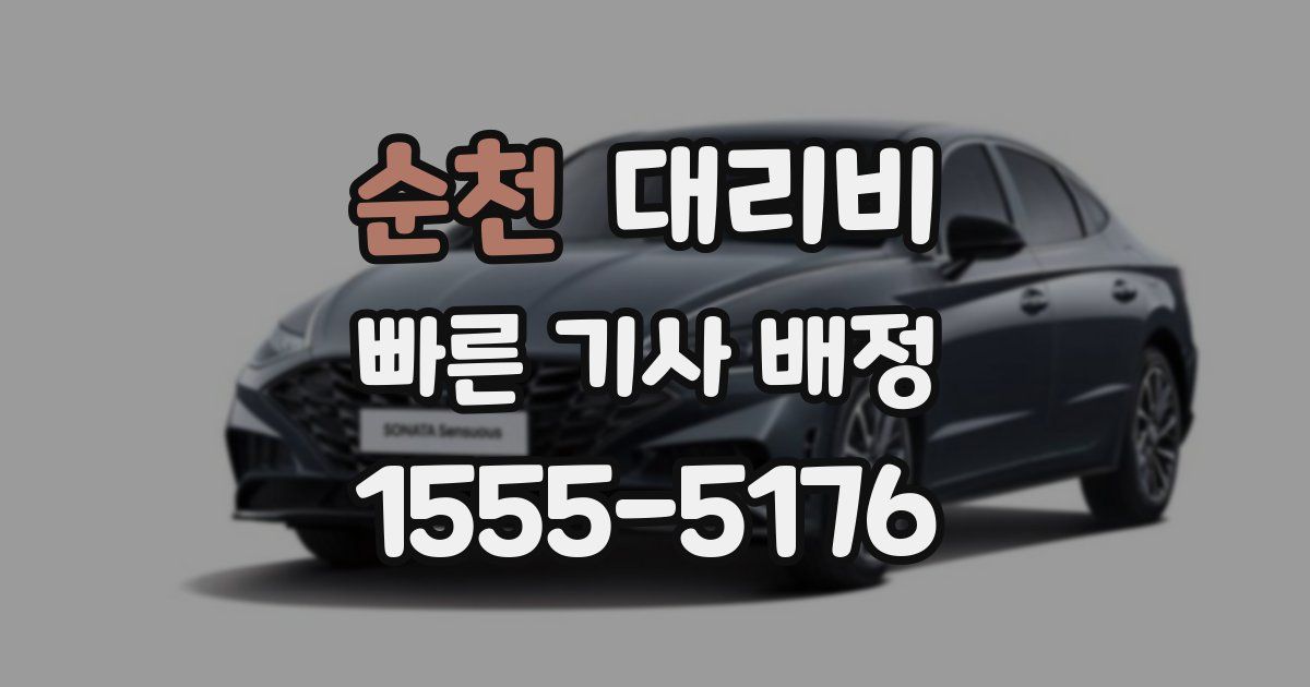 순천 대리운전 가격