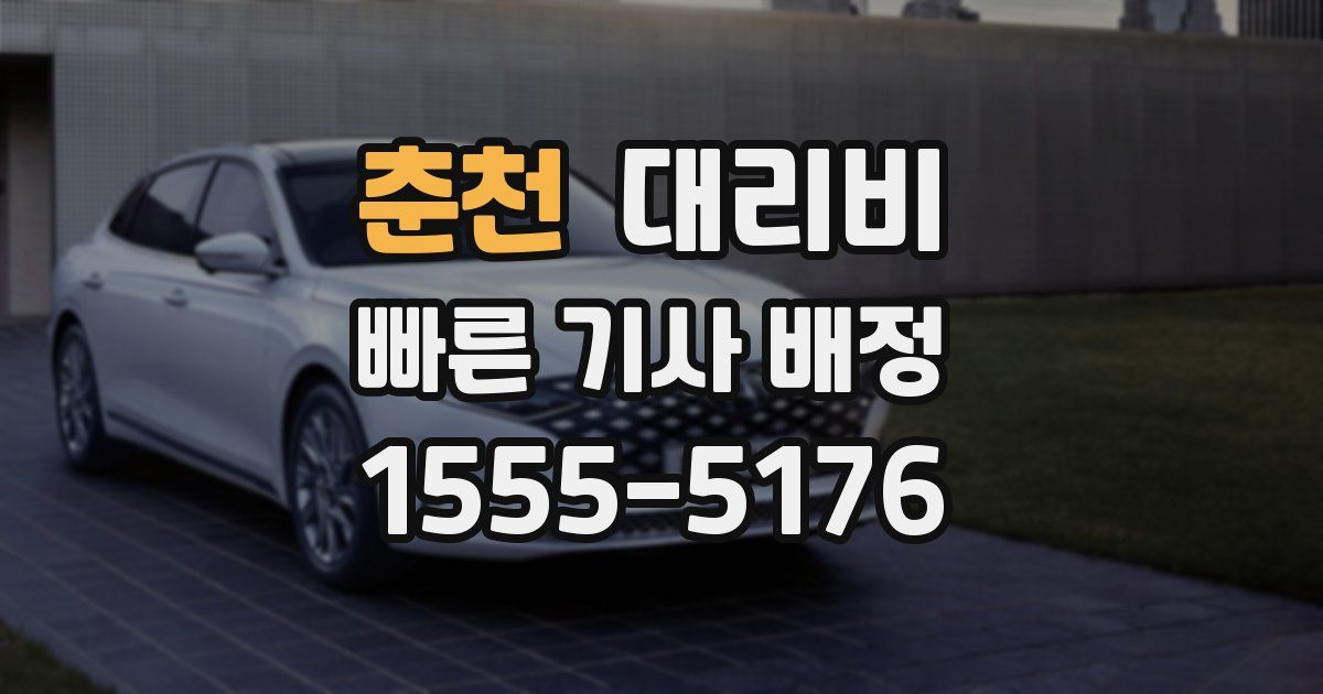 춘천 대리운전 가격