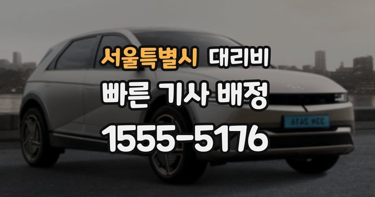 서울특별시 대리운전 가격