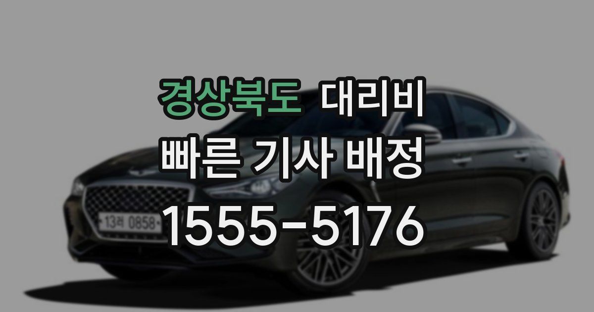 경상북도 대리운전 가격