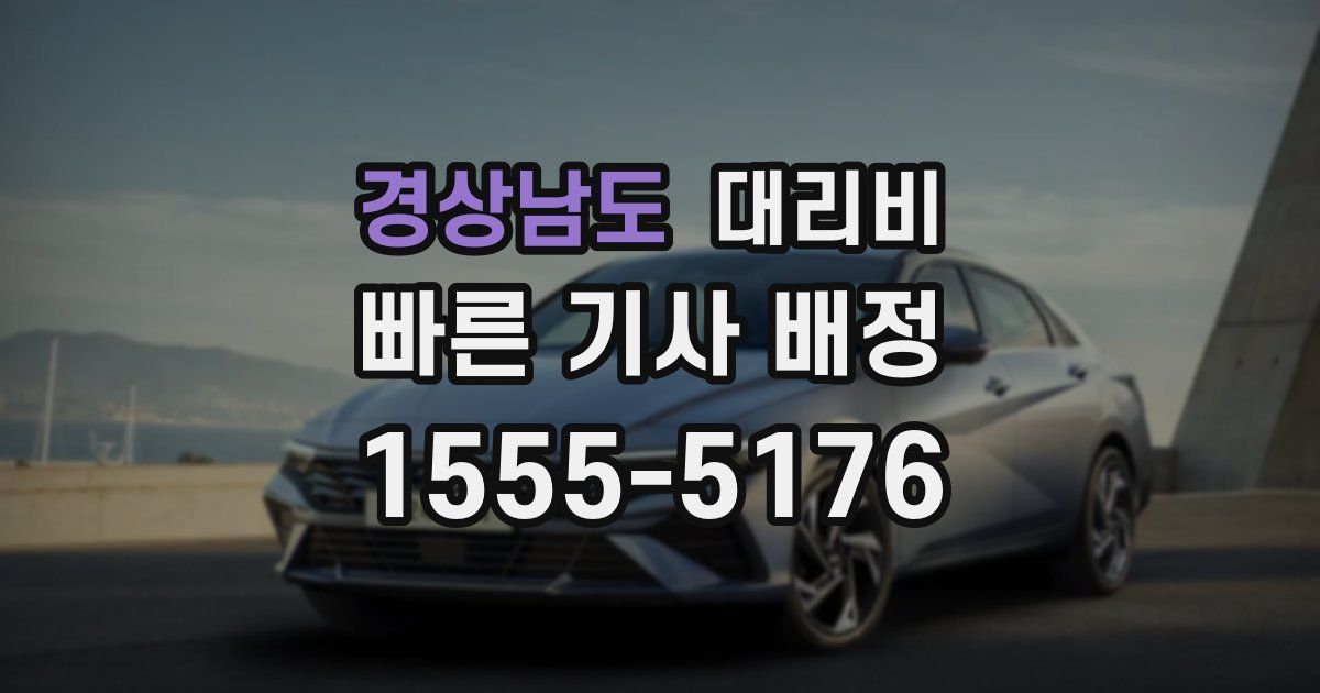 경상남도 대리운전 가격