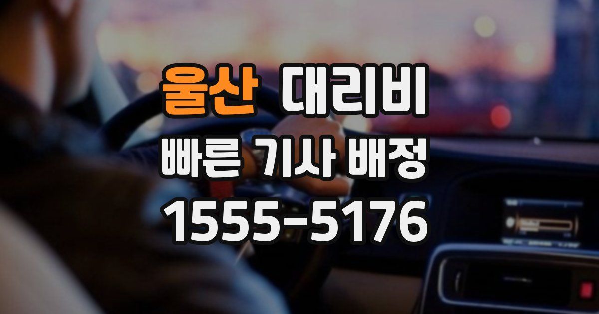 울산 대리운전 가격