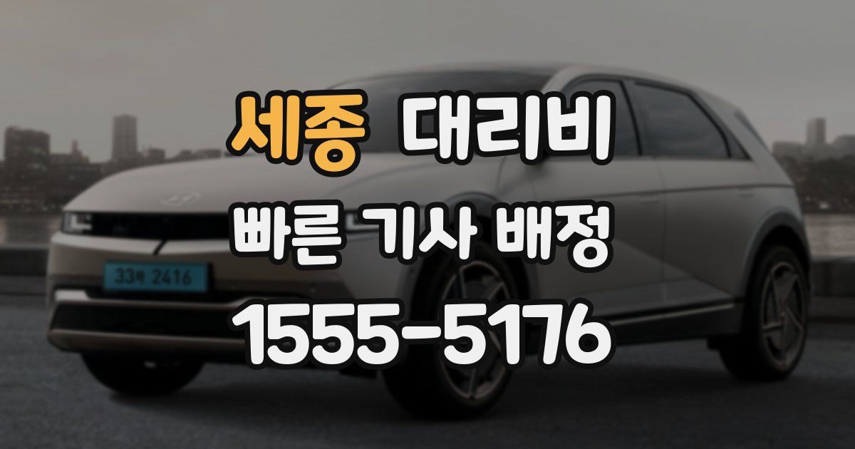 세종 대리운전 가격