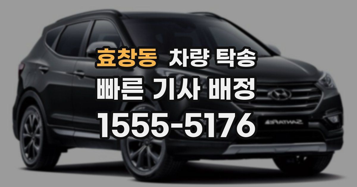 효창동 차량 탁송