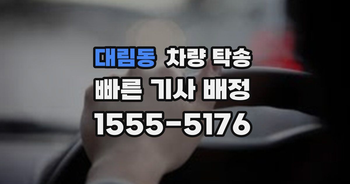 대림동 차량 탁송