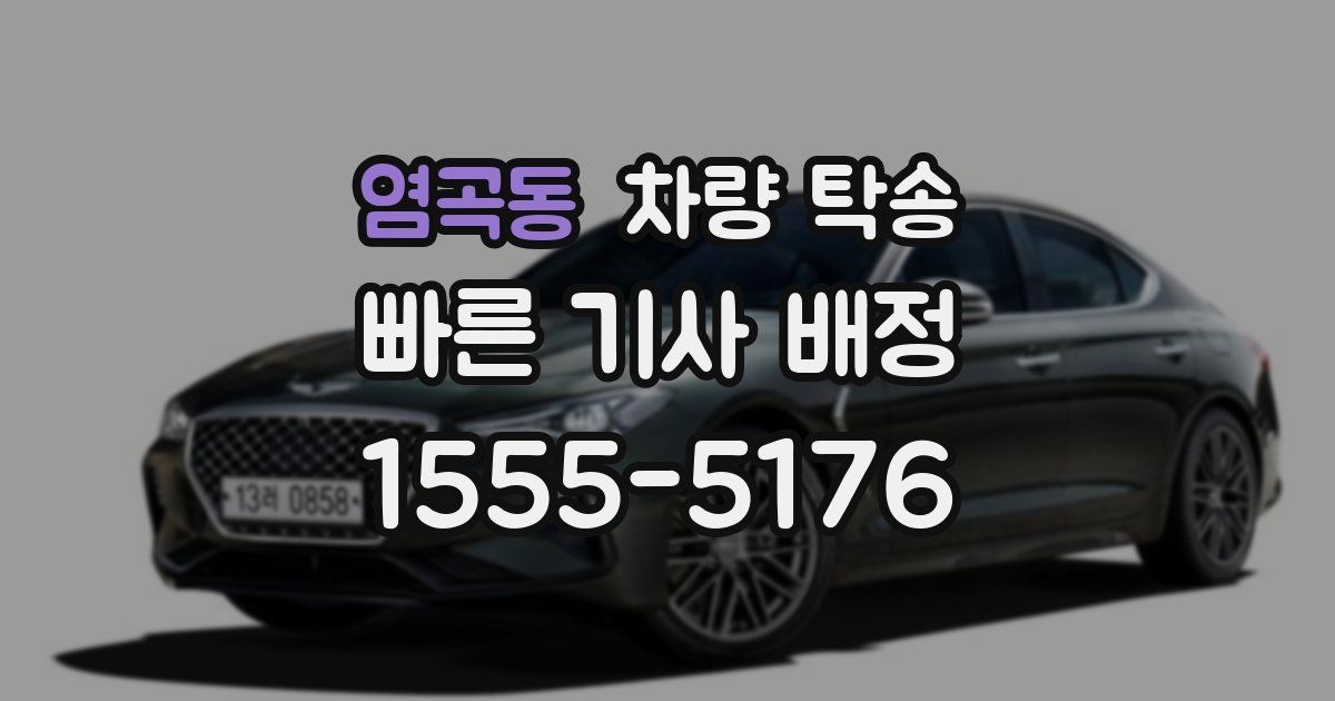 염곡동 차량 탁송