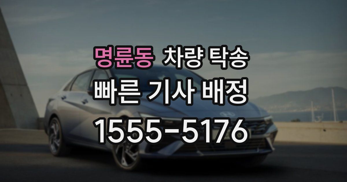 명륜동 차량 탁송