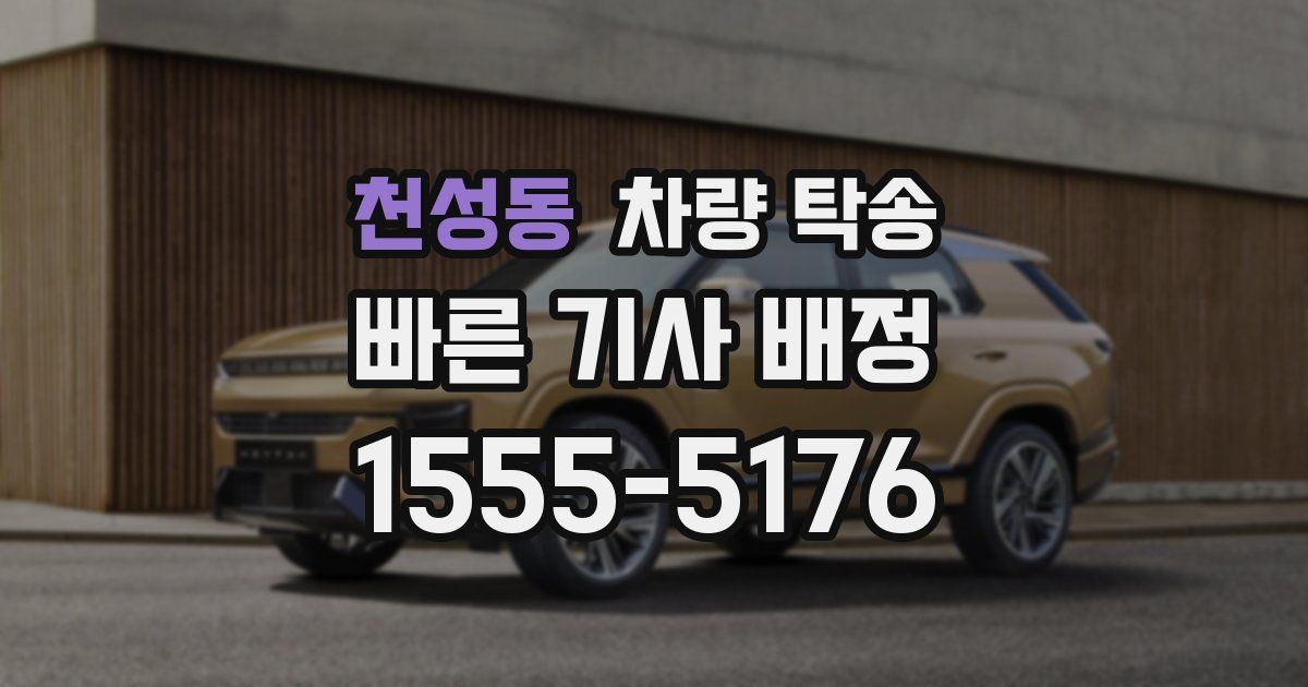 천성동 차량 탁송