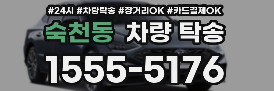 숙천동 차량 탁송