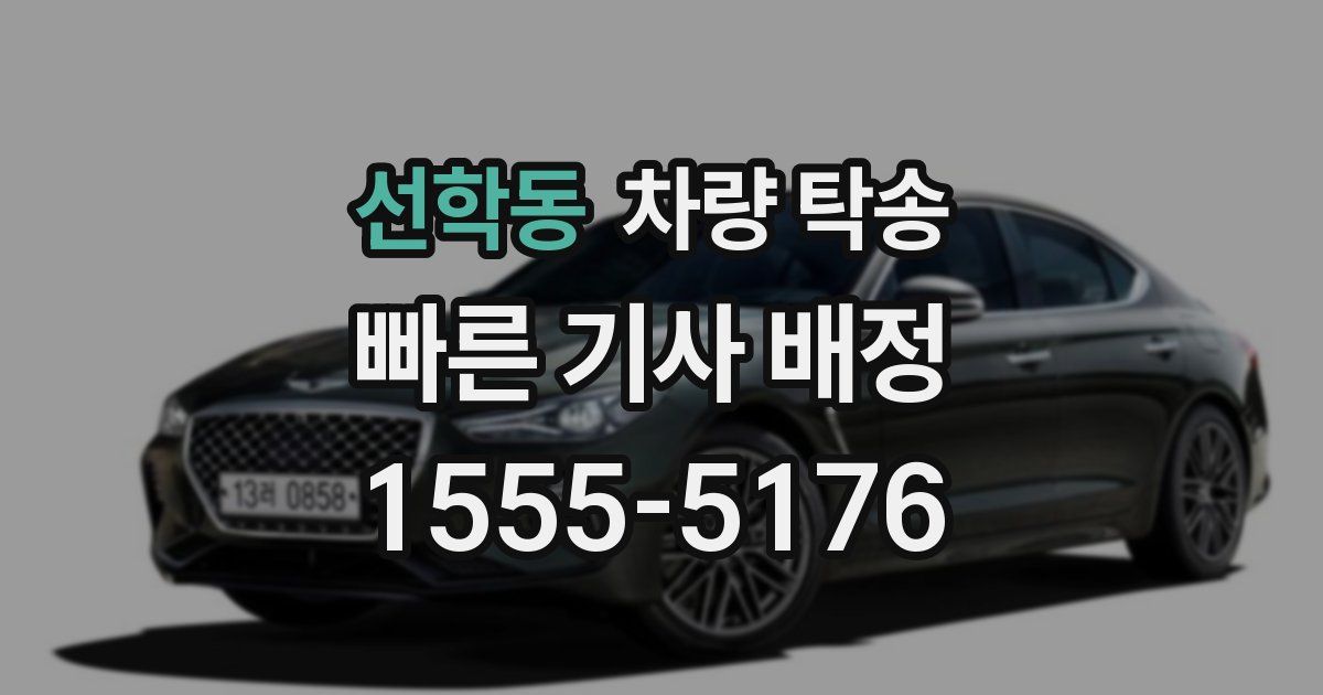 선학동 차량 탁송