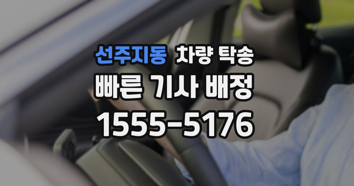 선주지동 차량 탁송