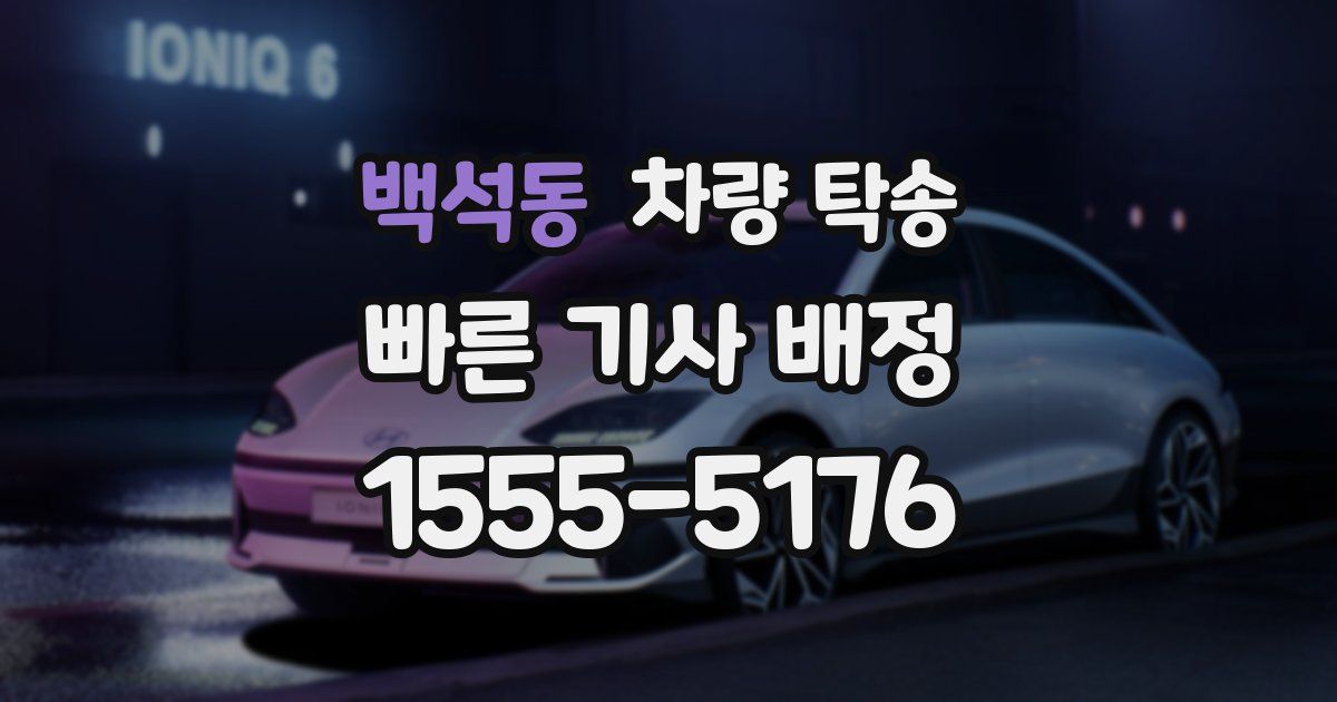 백석동 차량 탁송