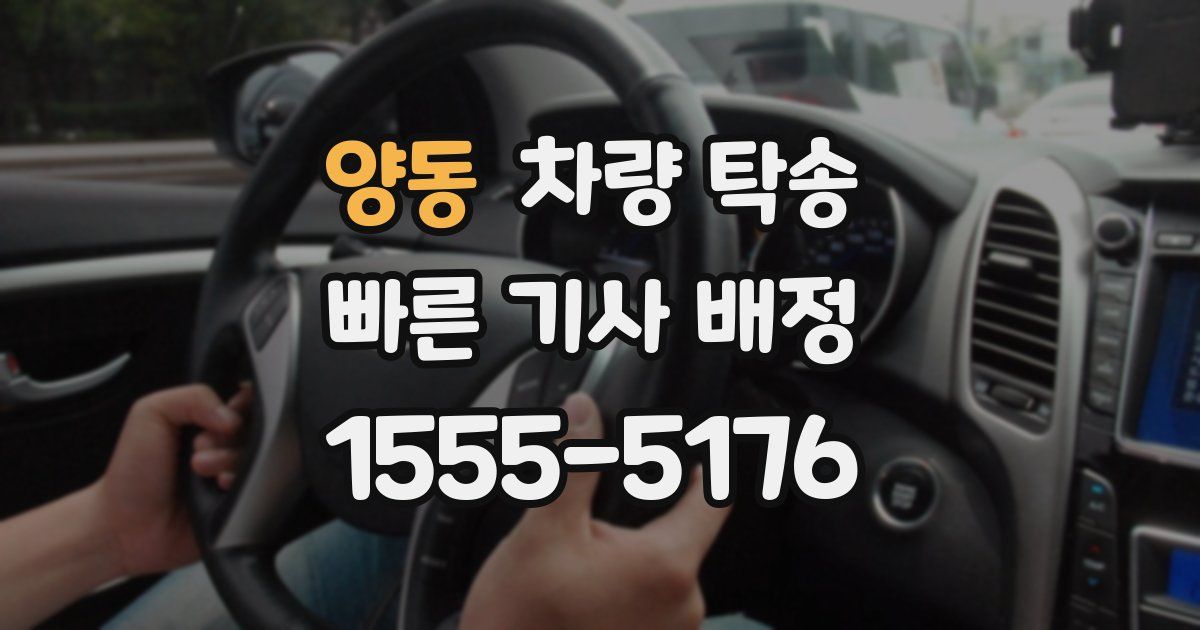 양동 차량 탁송