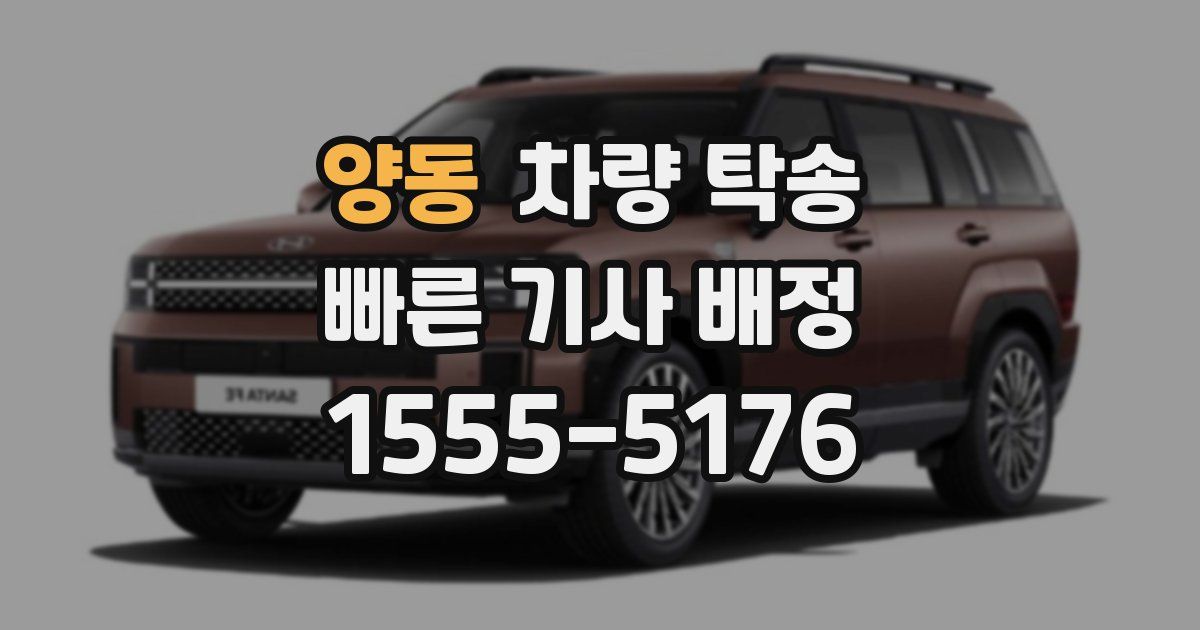 양동 차량 탁송