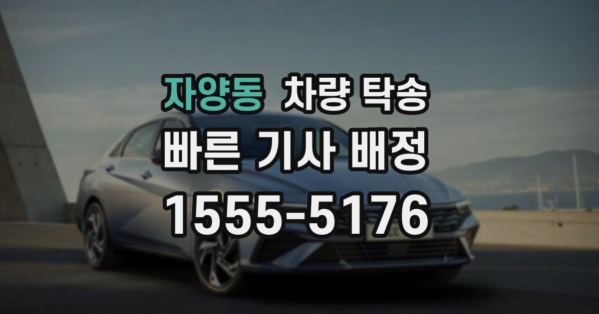 자양동 차량 탁송