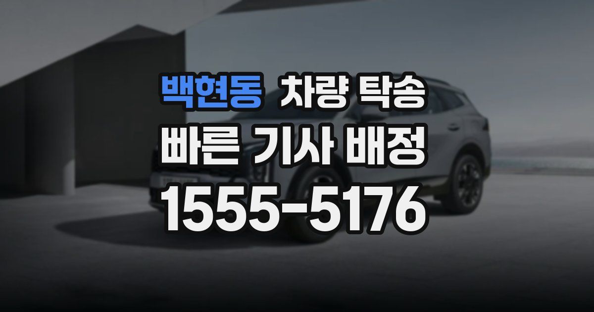 백현동 차량 탁송