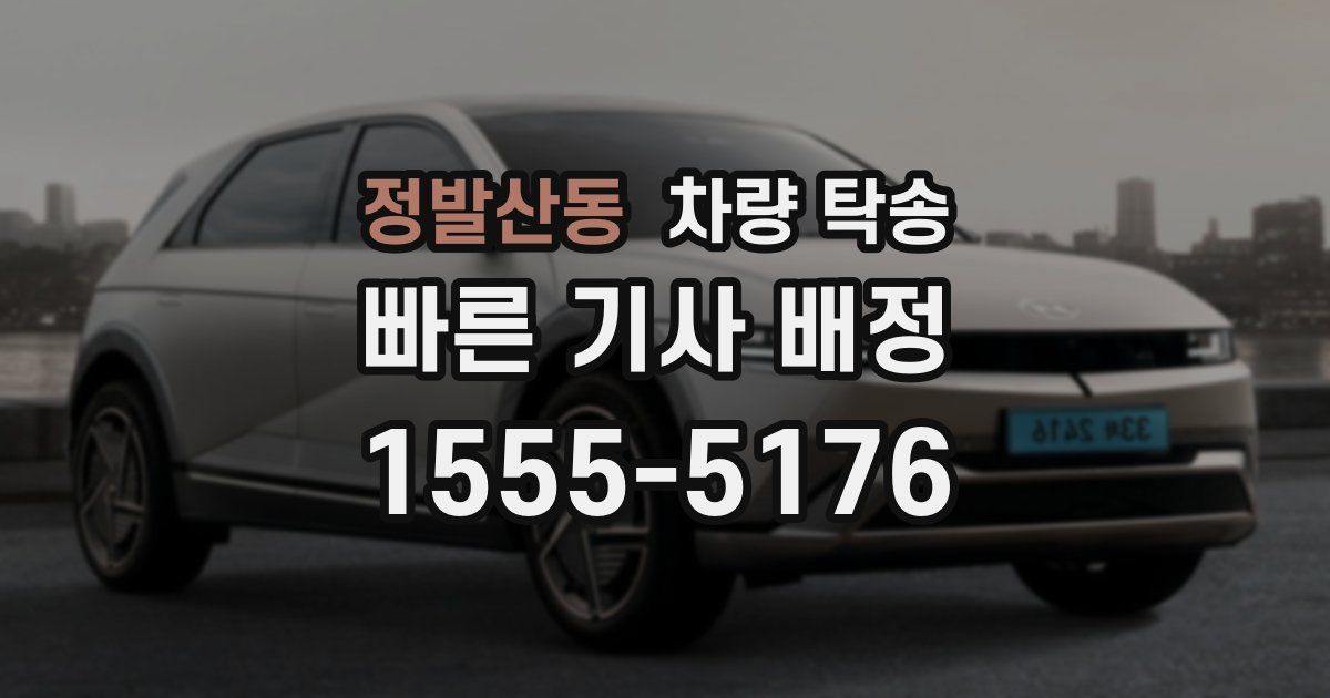 정발산동 차량 탁송