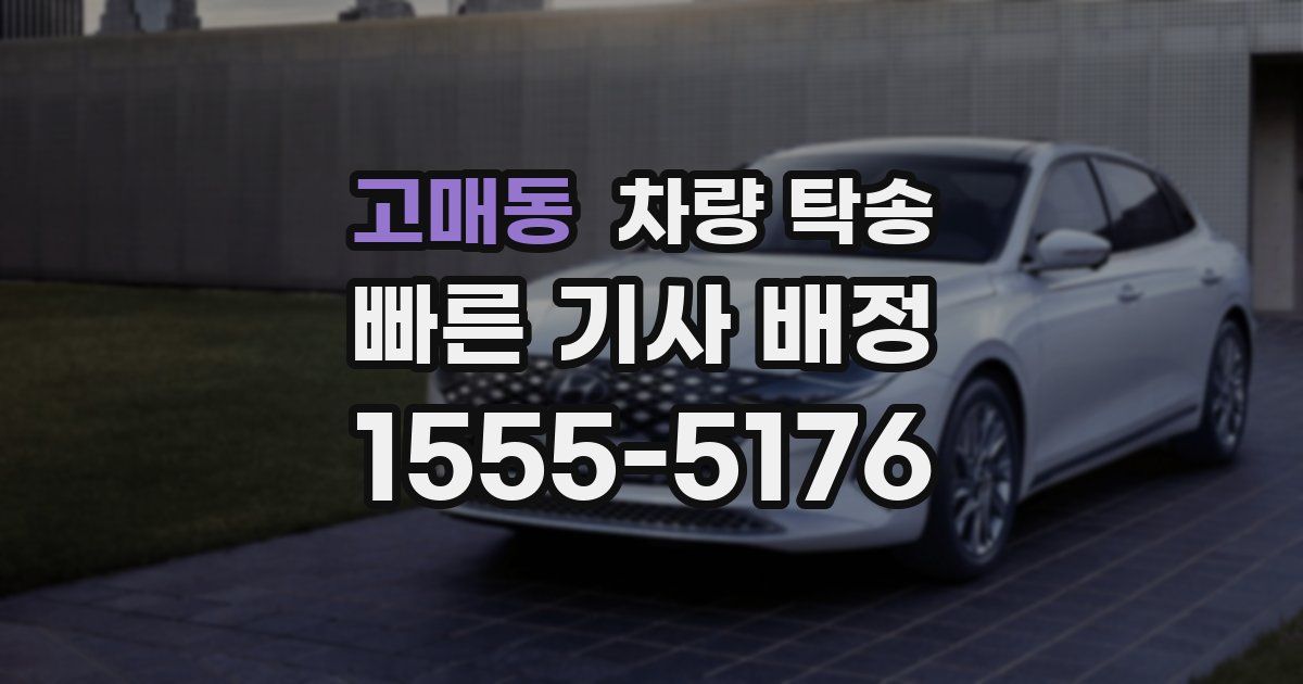 고매동 차량 탁송