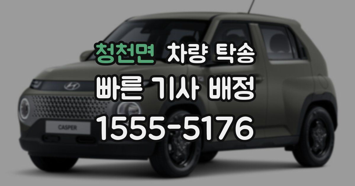 청천면 차량 탁송