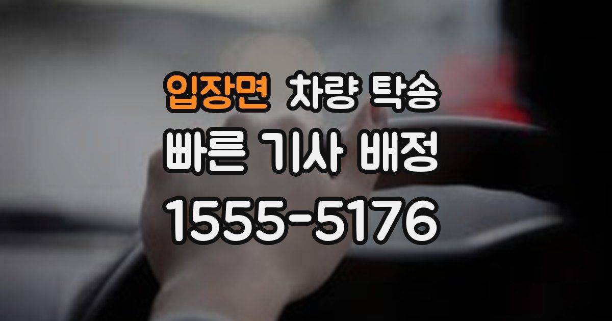 입장면 차량 탁송