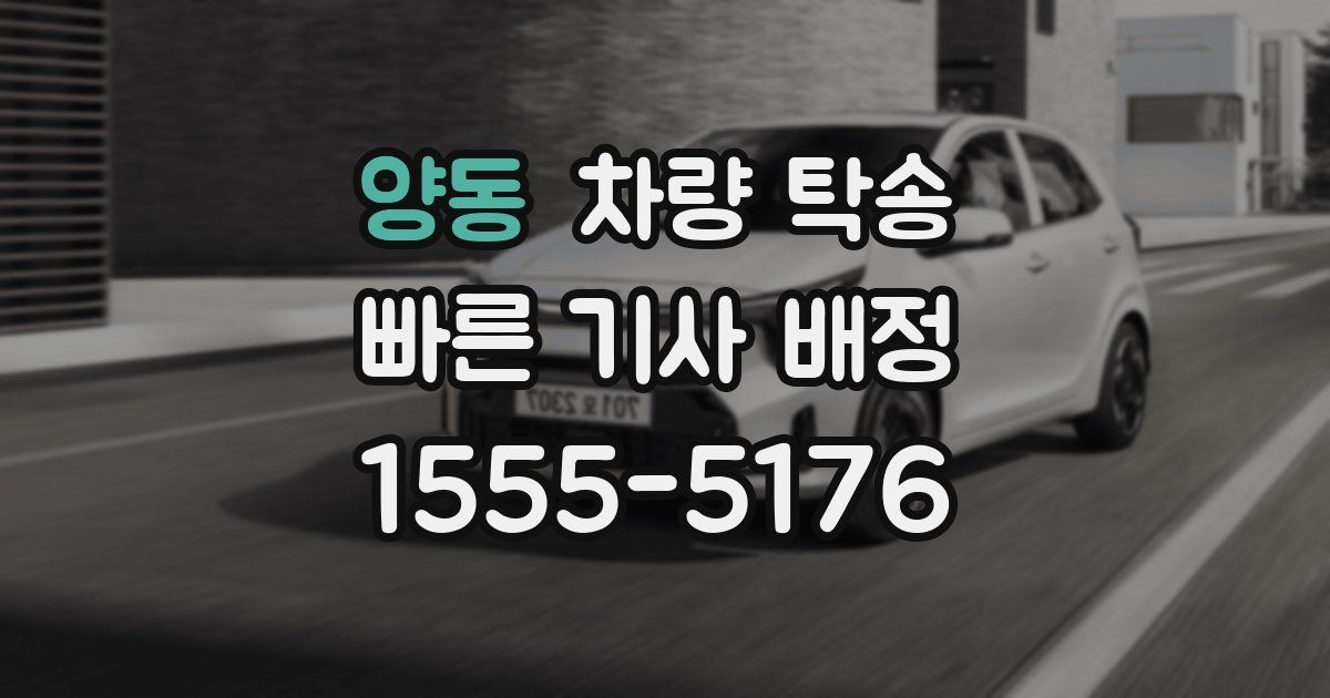 양동 차량 탁송