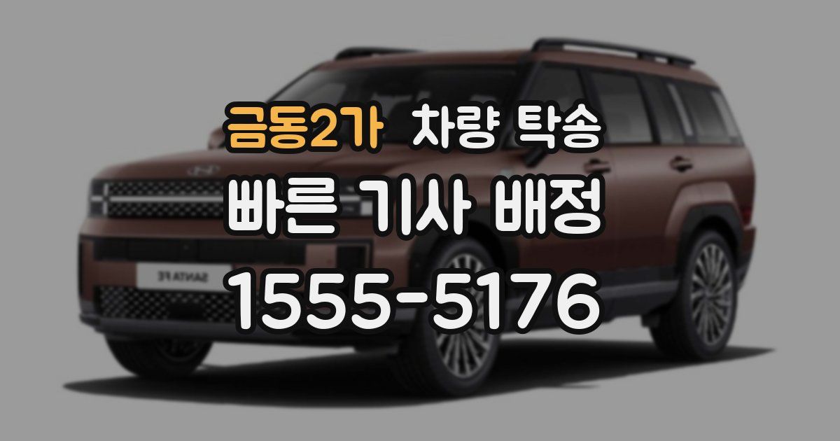 금동2가 차량 탁송