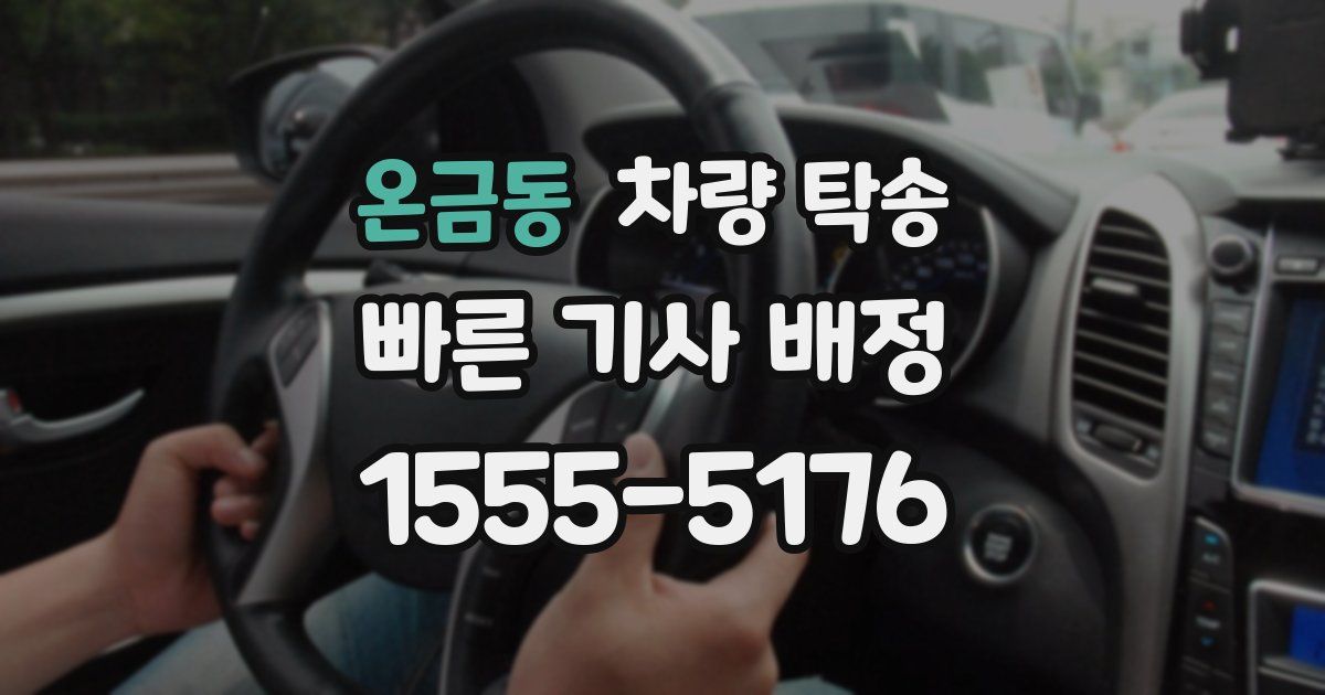 온금동 차량 탁송