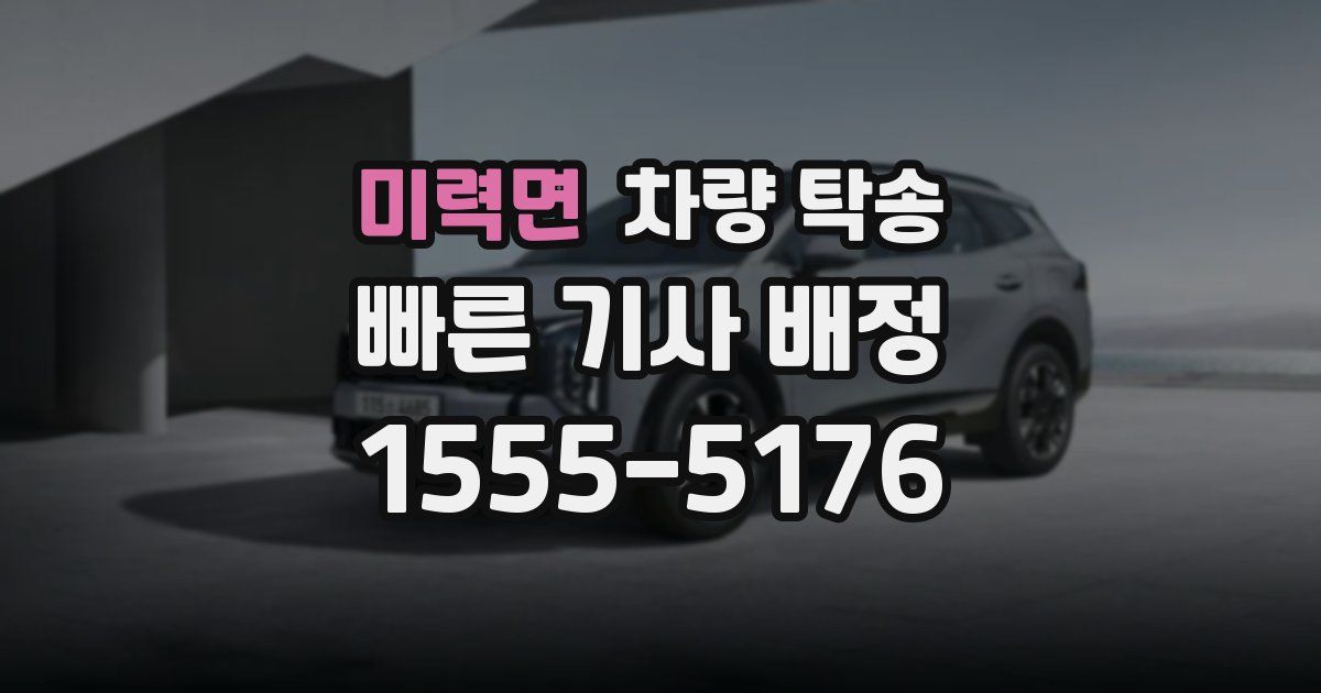 미력면 차량 탁송