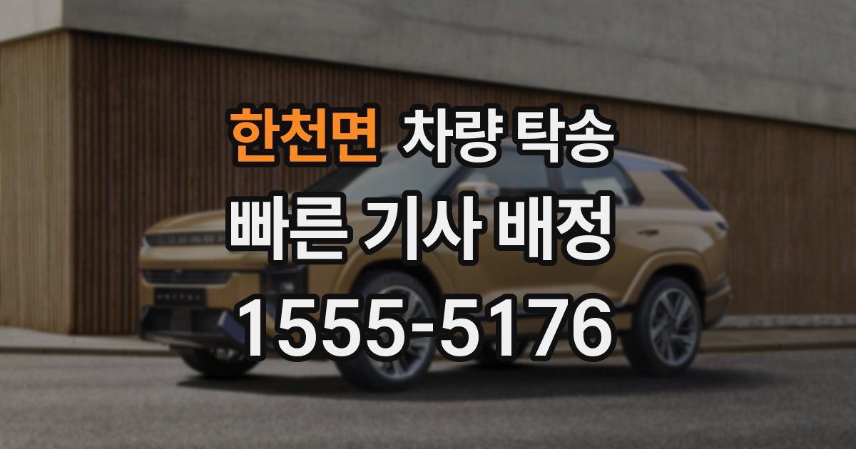 한천면 차량 탁송