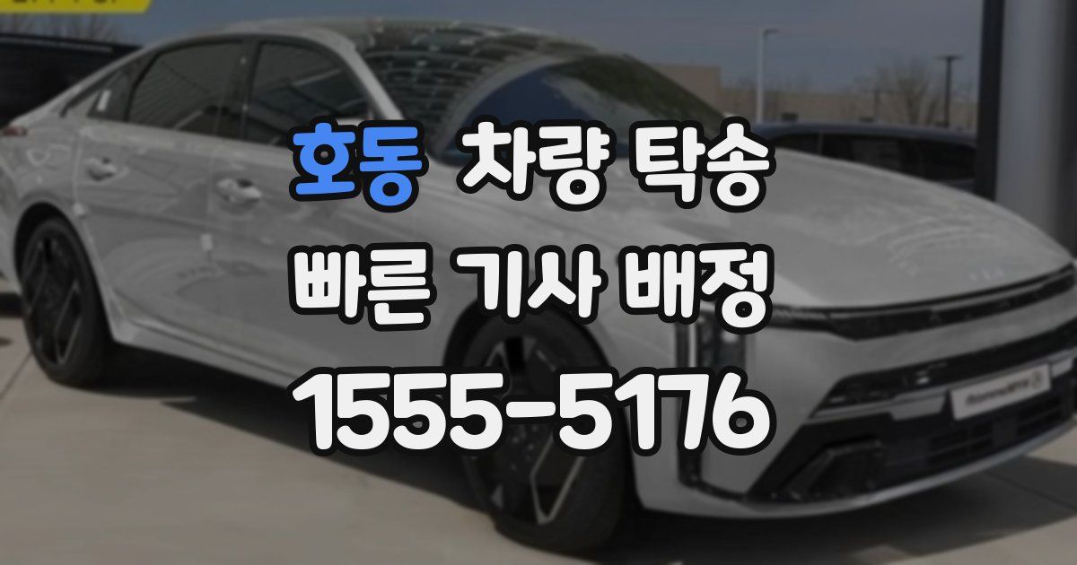 호동 차량 탁송