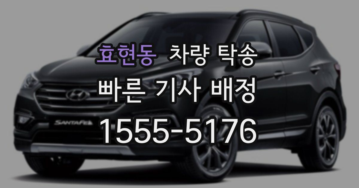 효현동 차량 탁송