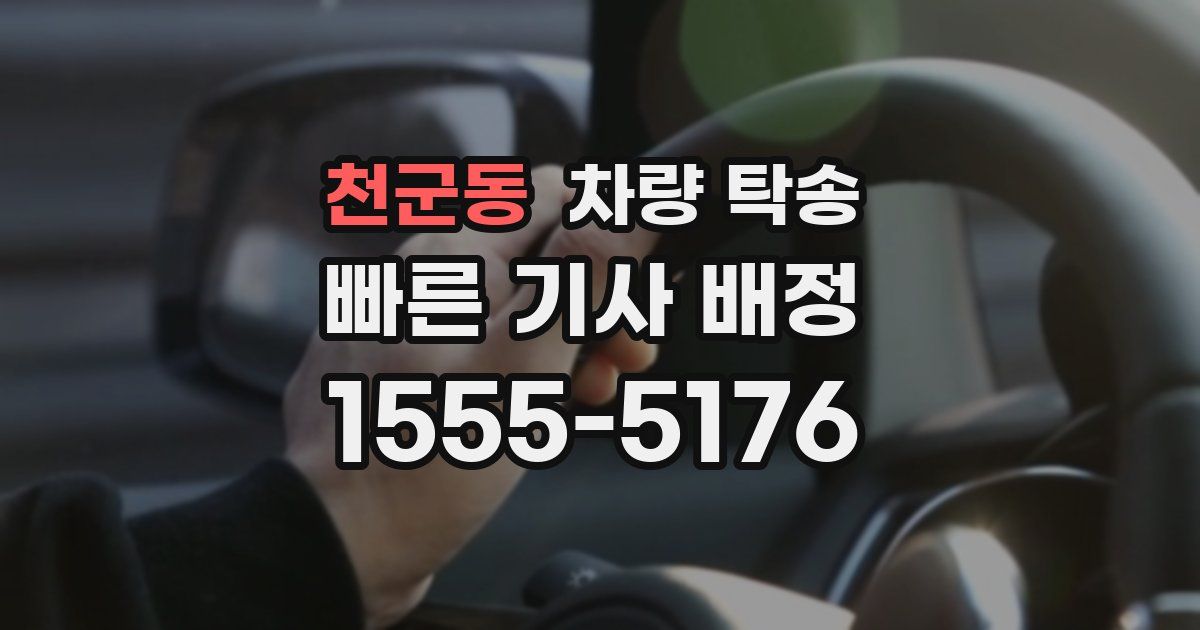 천군동 차량 탁송