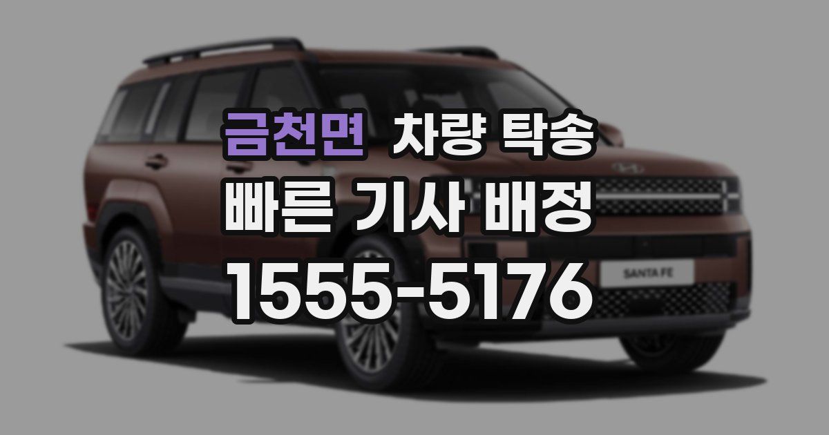 금천면 차량 탁송