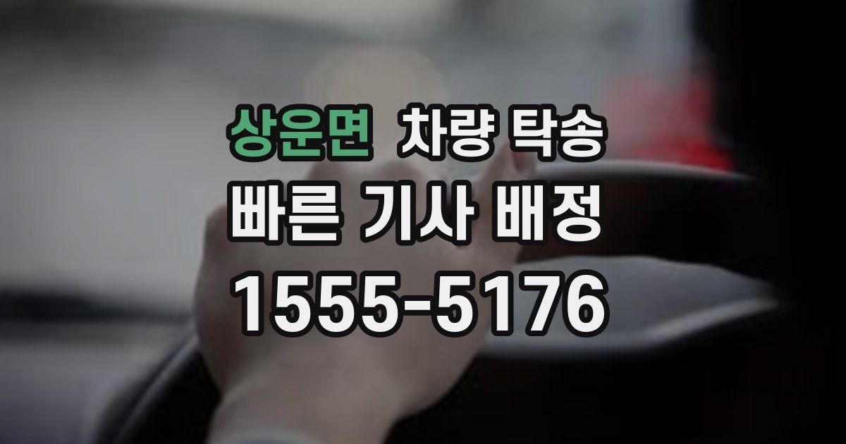 상운면 차량 탁송