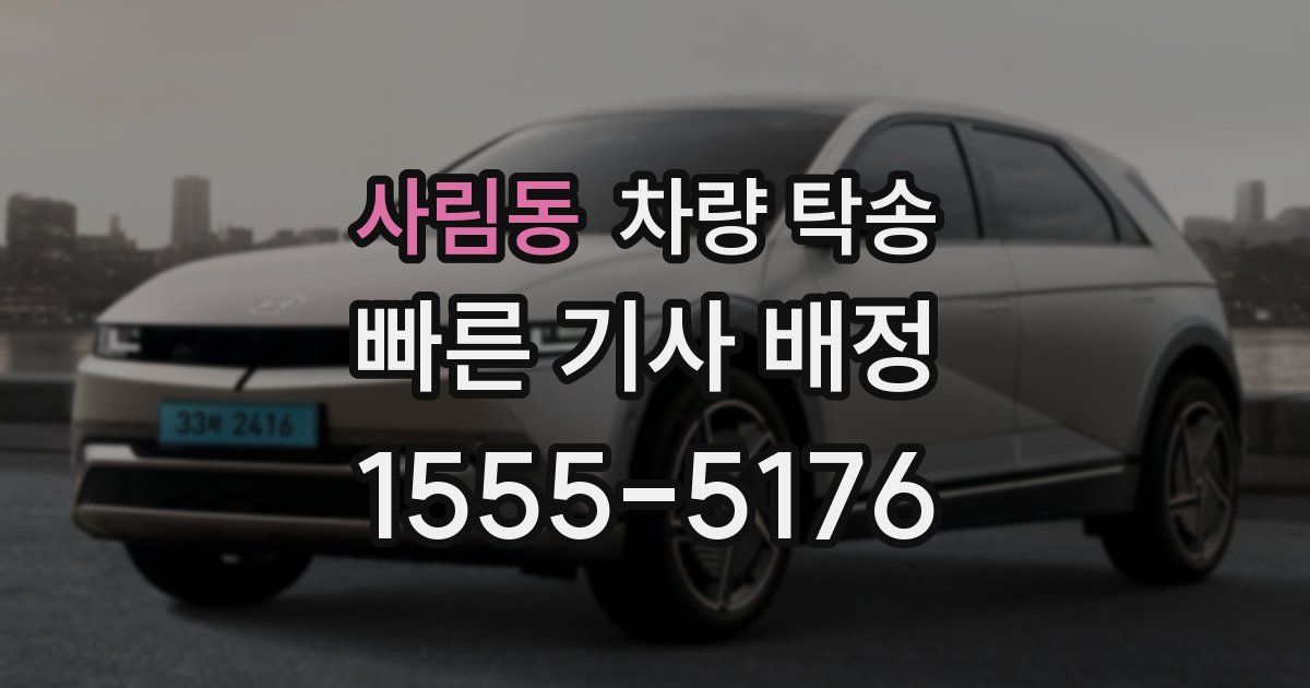 사림동 차량 탁송