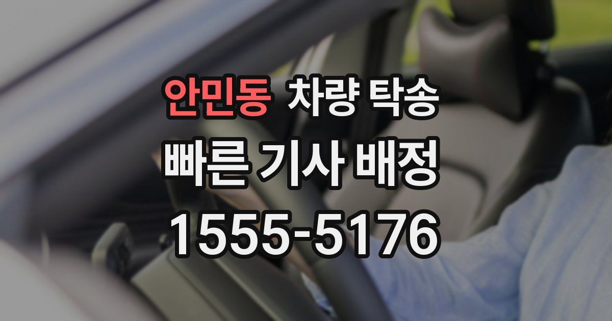 안민동 차량 탁송
