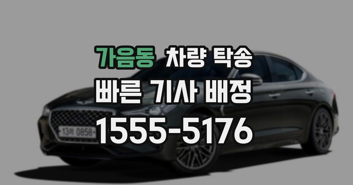 가음동 차량 탁송