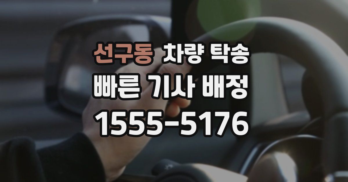 선구동 차량 탁송