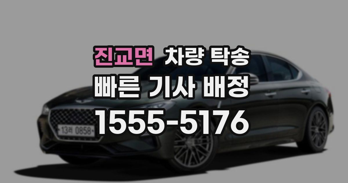 진교면 차량 탁송