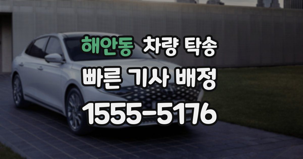 해안동 차량 탁송