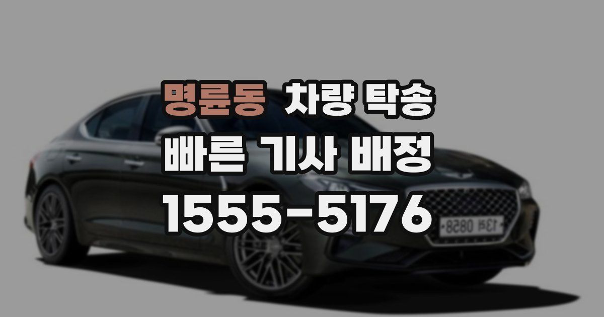 명륜동 차량 탁송