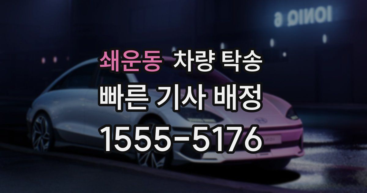 쇄운동 차량 탁송