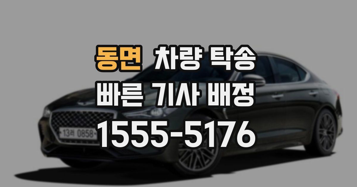 동면 차량 탁송