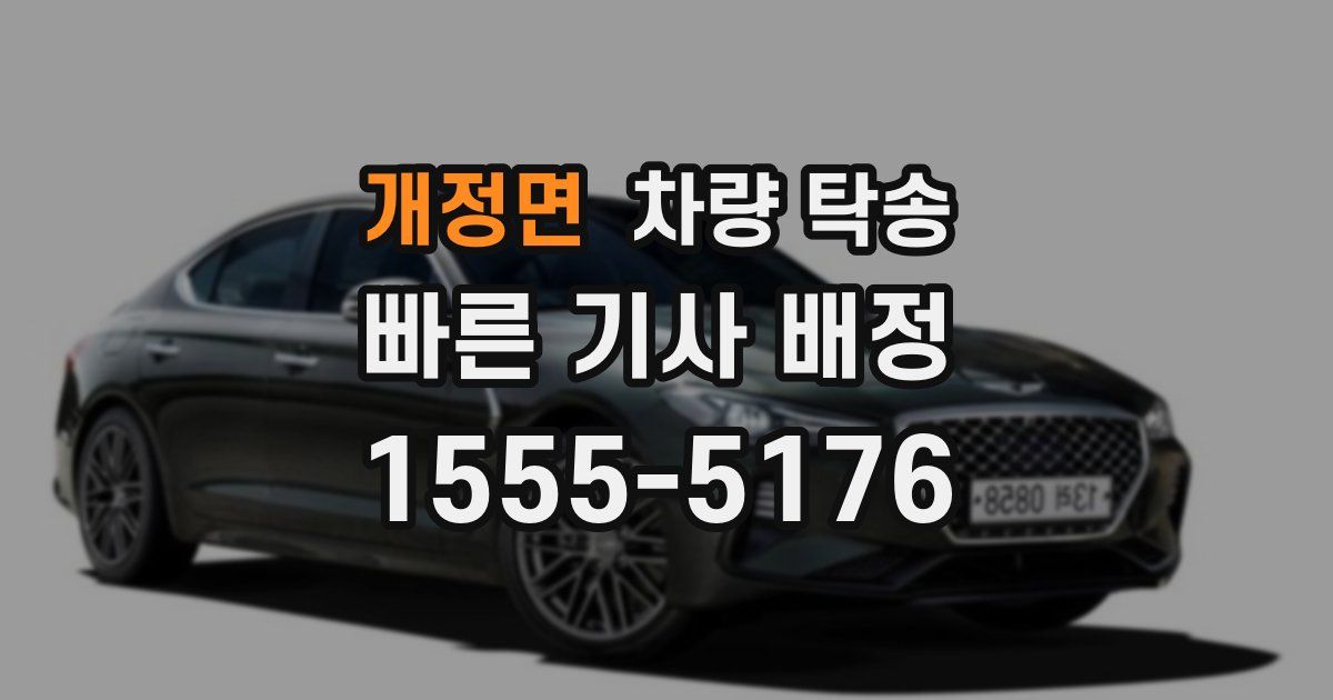 개정면 차량 탁송