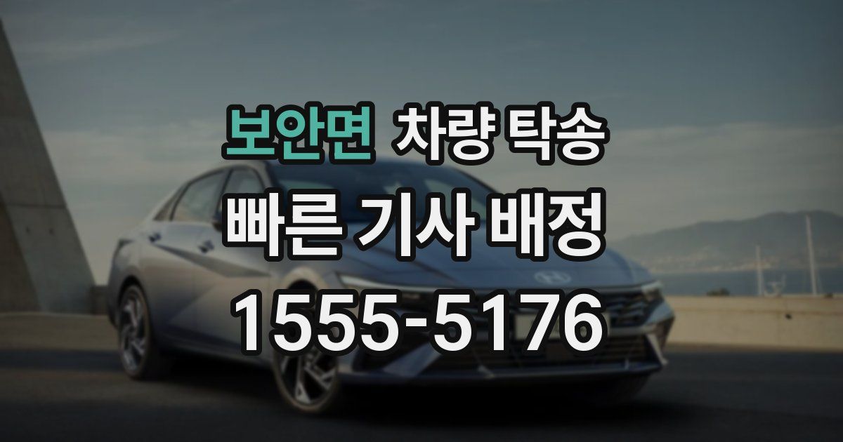 보안면 차량 탁송